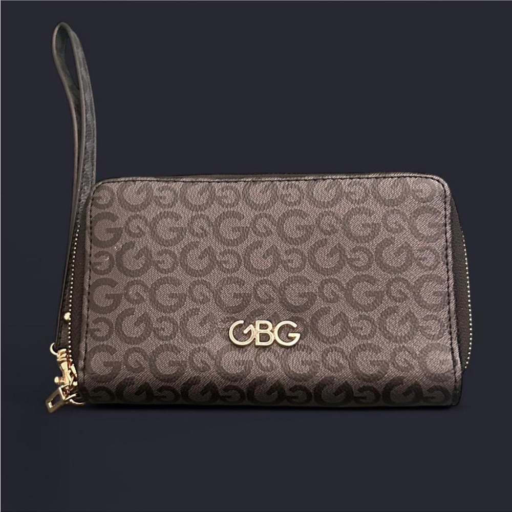 GBG Dark Monogram Wristlet